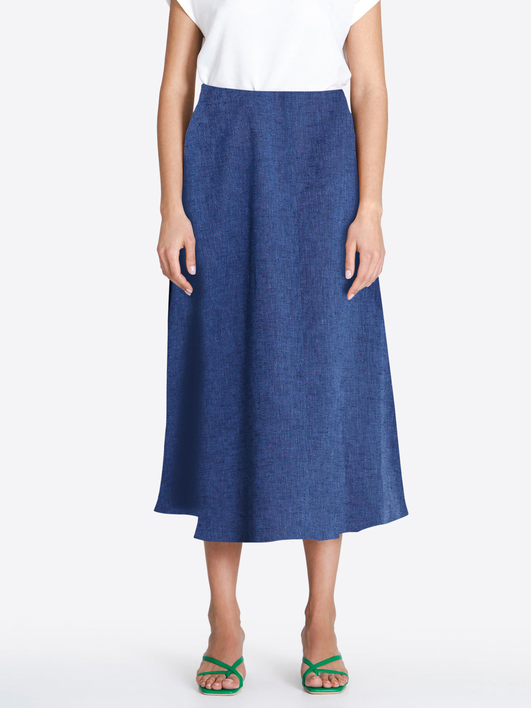 Linen Skirt Fancy Long