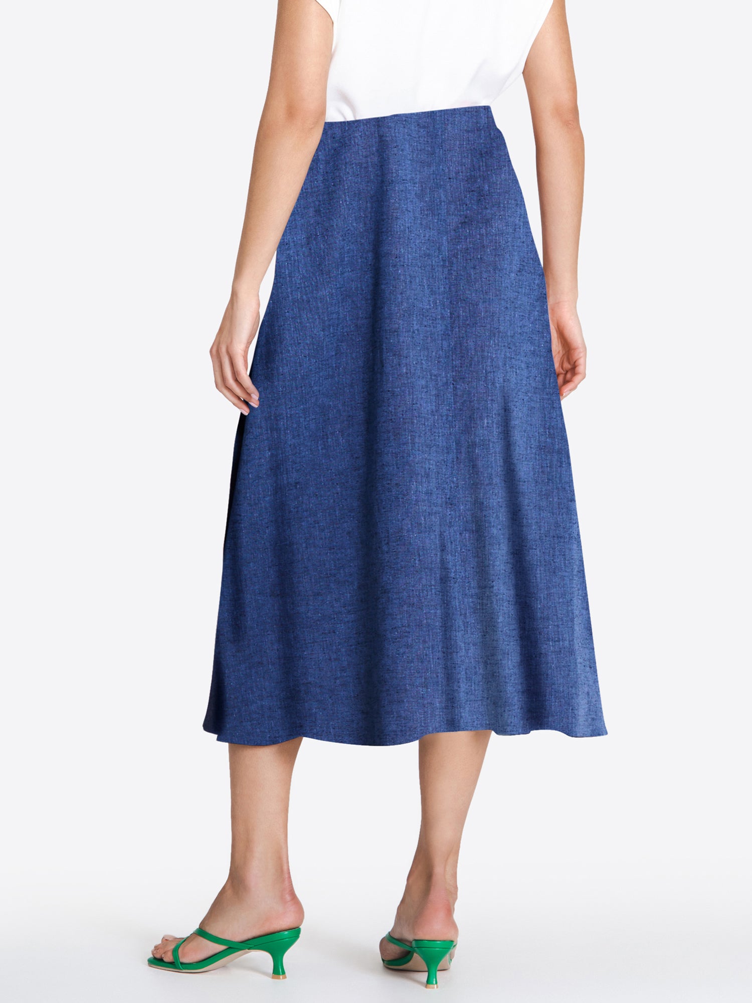 Linen Skirt Fancy Long