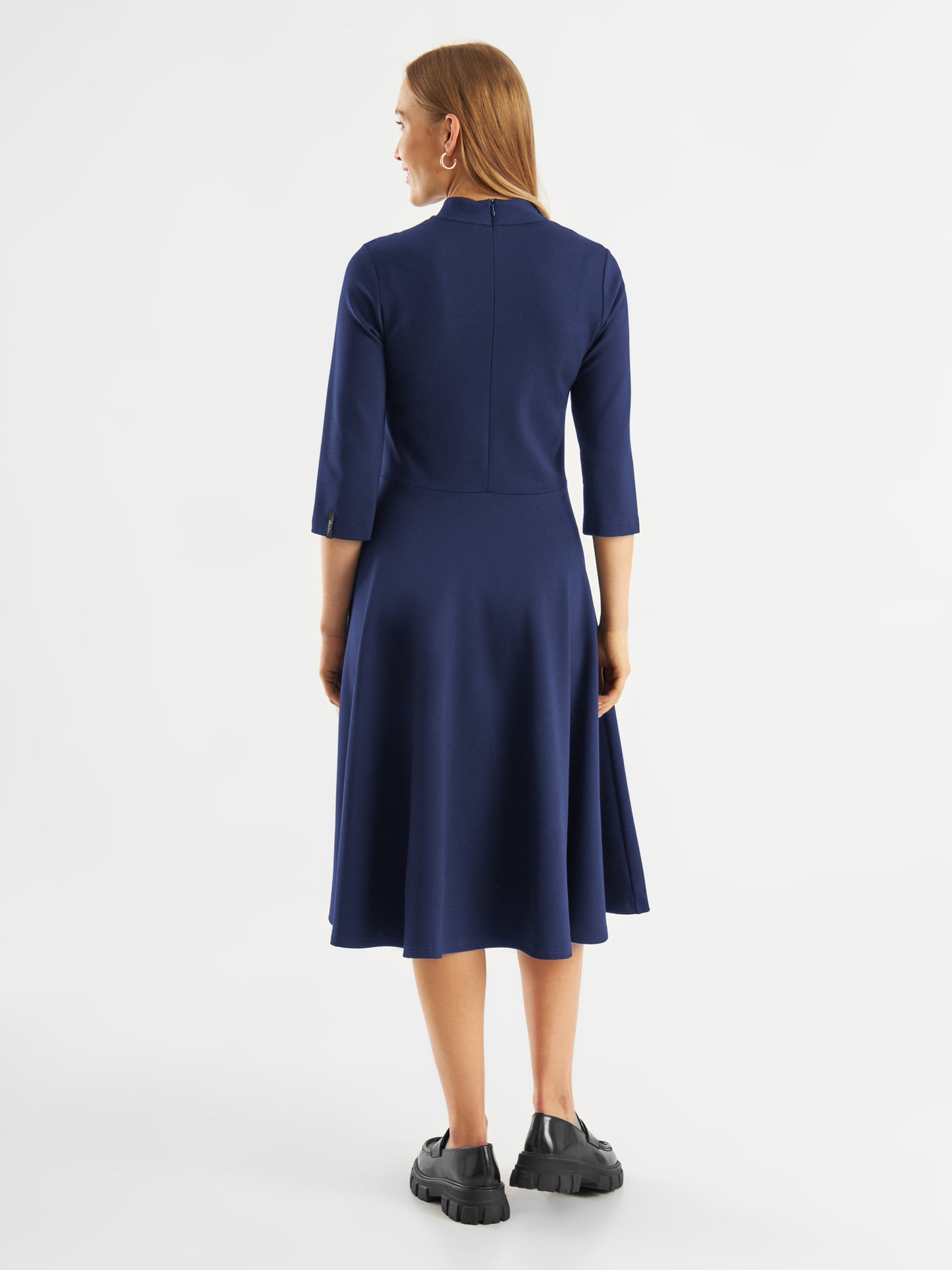 Punta Dress Mock Neck