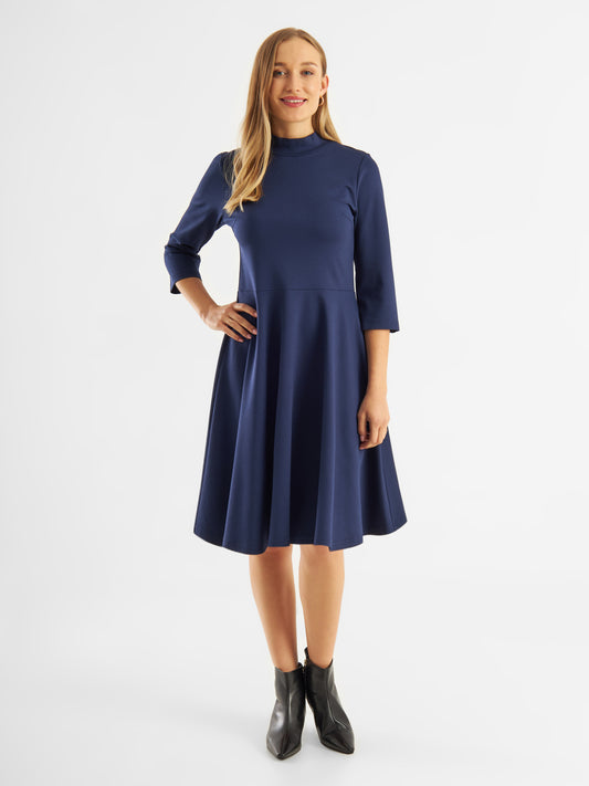 Punta Dress Mock Neck