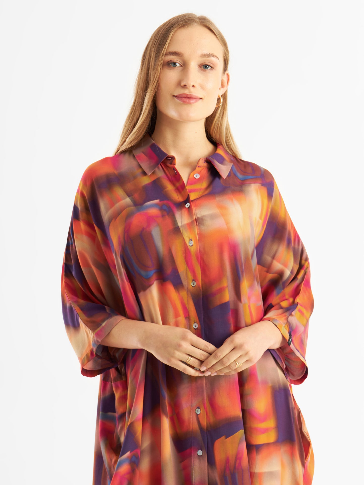 Printed Dress Oversized Air Solar Sunrise