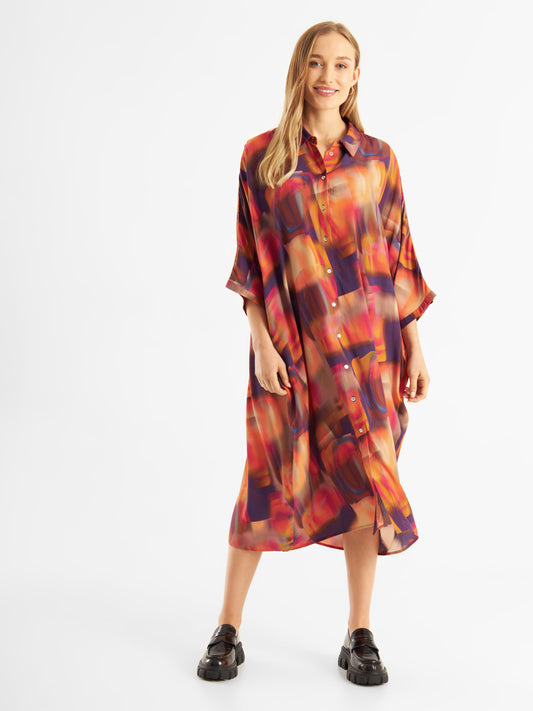 Printed Dress Oversized Air Solar Sunrise