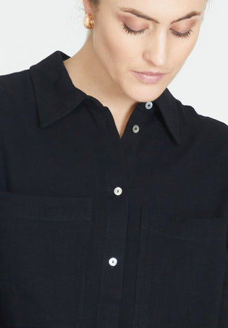 Linen Shirt Double Pocket - Jascha Stockholm