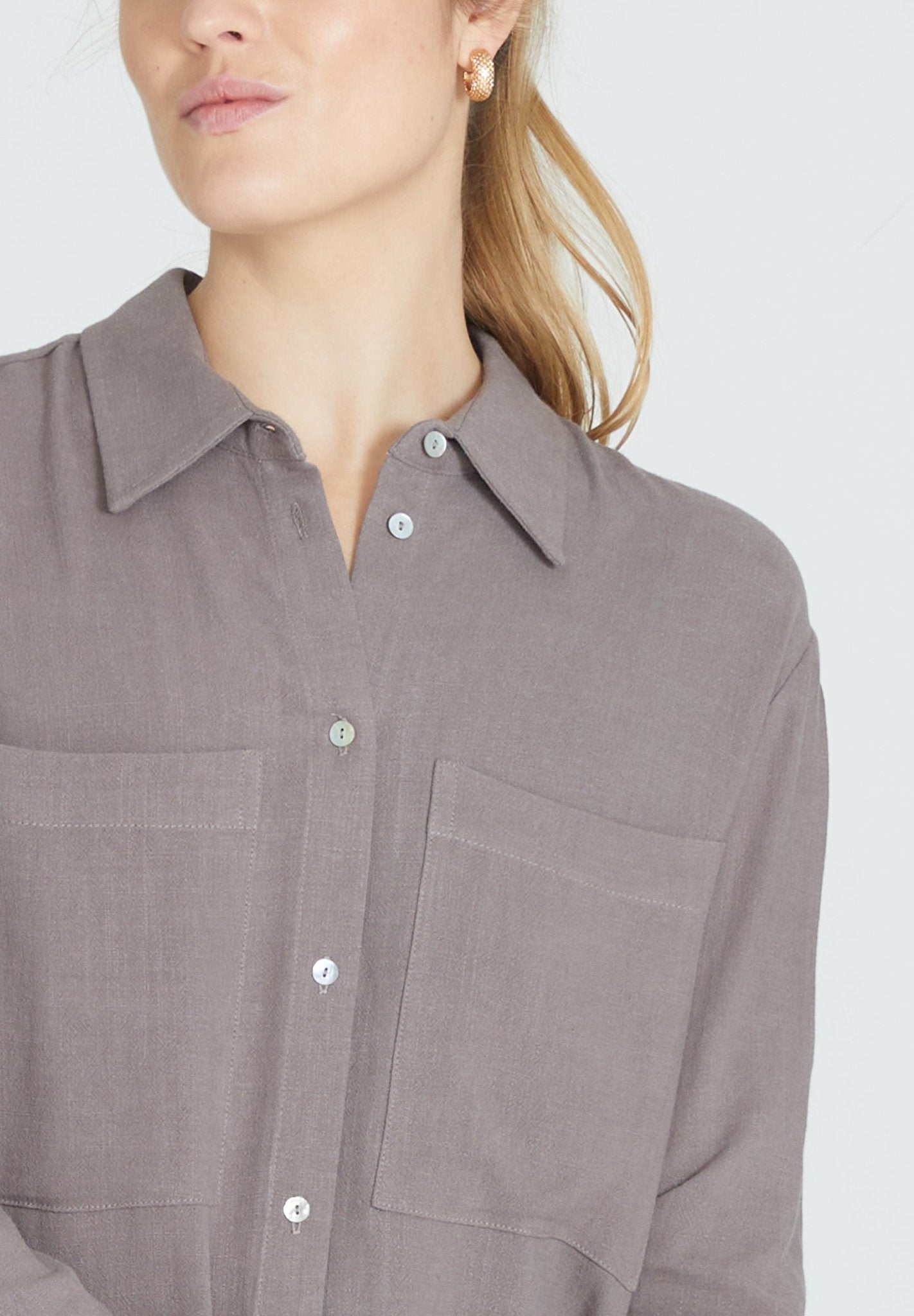 Linen Shirt Double Pocket - Jascha Stockholm