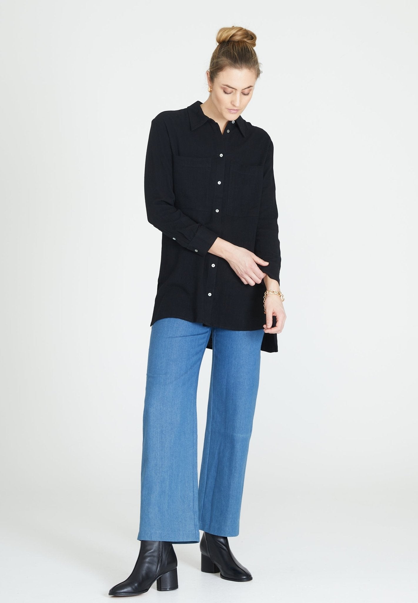 Linen Shirt Double Pocket - Jascha Stockholm