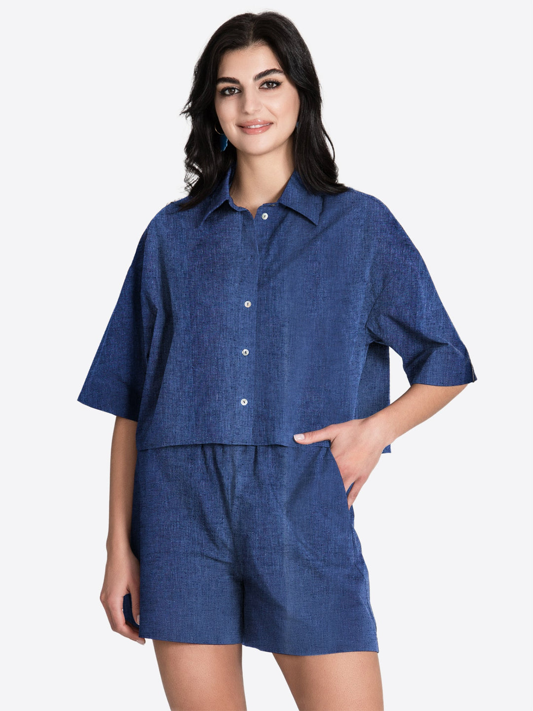 Linen Shirt Short Belly - Jascha Stockholm