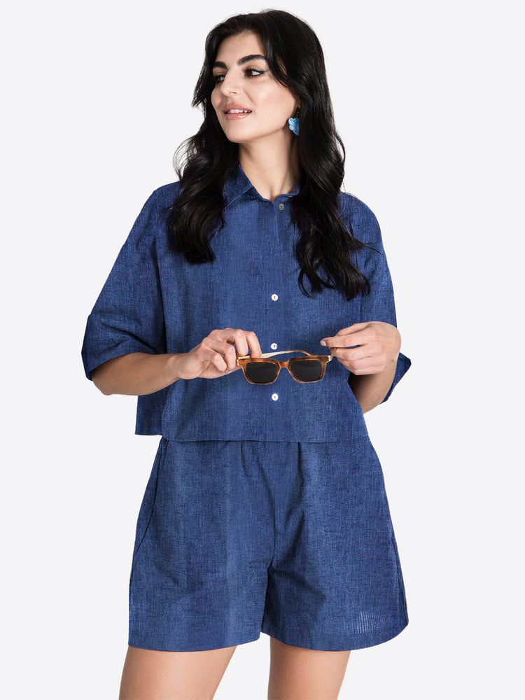 Linen Shirt Short Belly - Jascha Stockholm