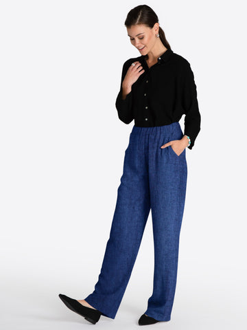 Linen Trousers Relaxed Wide - Jascha Stockholm