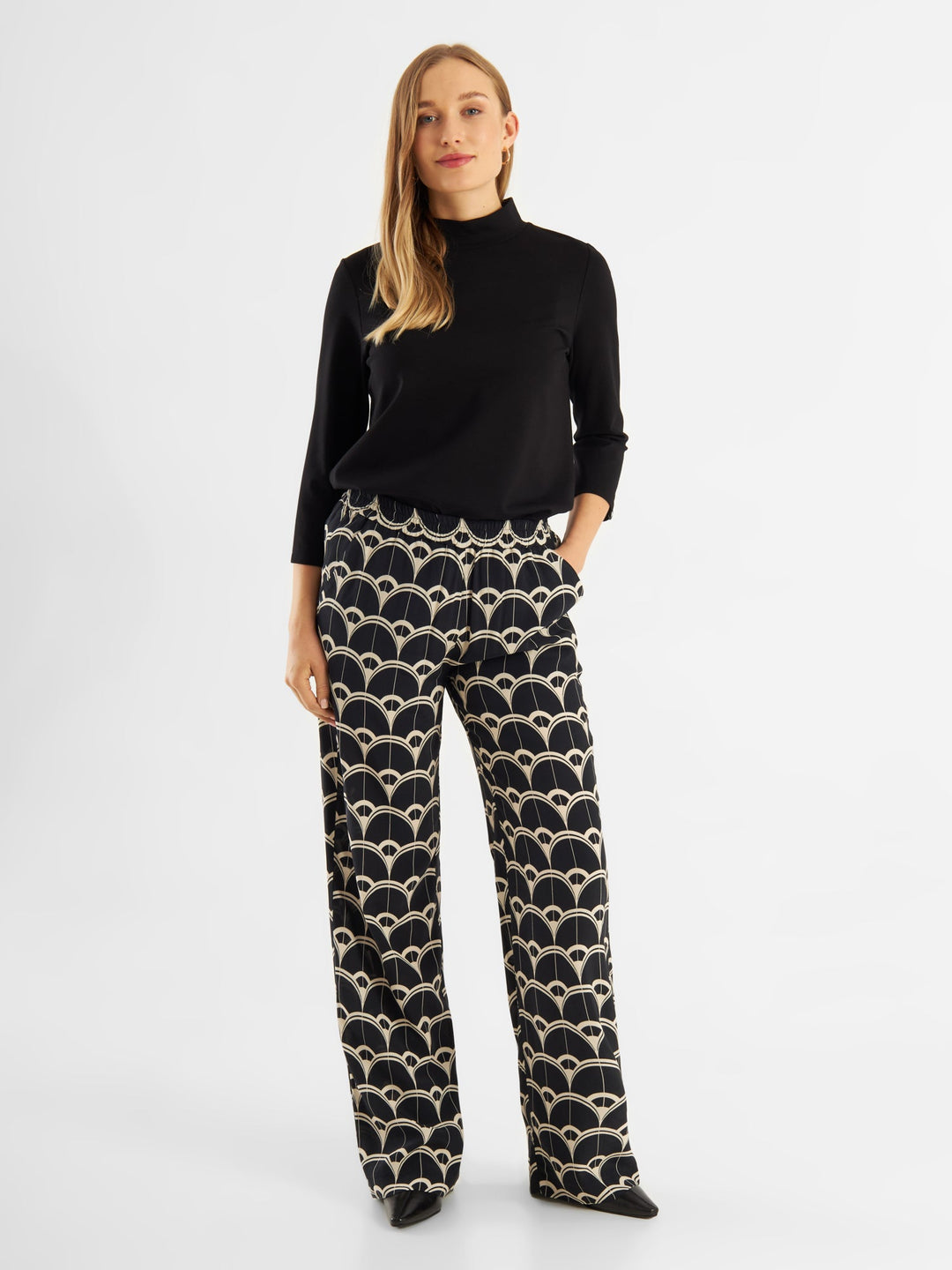 Printed Trousers Relaxed Wide - Jascha Stockholm