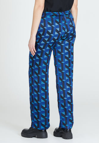 Printed Trousers Relaxed Wide