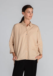 Foucault - Organic Cotton Shirt - Beige - Jascha Stockholm
