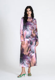 Long Slit Dress - Printed Dress - Triology - Jascha Stockholm