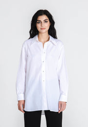 Oversized 70S - Organic Cotton Shirt - White - Jascha Stockholm