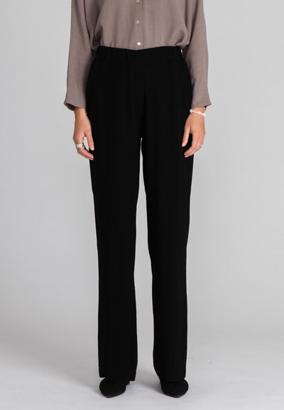 Relaxed Wide Pants - Linen Trousers - Black - Jascha Stockholm