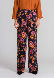 Relaxed Wide Pants - Printed Trousers - Botanical - Jascha Stockholm