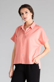 Short Sleeve Casual - Blouse - Light Pink - Jascha Stockholm